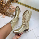 *ACTION* BOTTES COWBOY COURTES DEN928 - GOLD