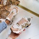STEVE MADDEN SNEAKER SEDGWICK 5441 - WHITE/GOLD
