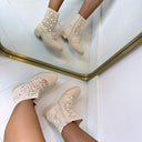 WOVEN BOOT XJ-1000 - BEIGE