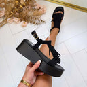 FRANSENPLATEAU-SANDALE MO3616 – BLACK