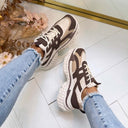 SPARKLY SNEAKER A88-231 - KHAKI