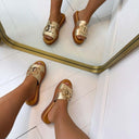 *SALE* CHANTAL PLATEAU SLIPPER SU791 - GOLD