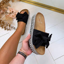 LOVA BOW SLIPPER 22-42 - BLACK
