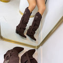SUEDINE GESP LAARS 7699A - BROWN