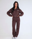 UNIQUE THE LABEL IMANI PANTALON DE JOGGING LARGE CACAO