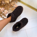 LIU JO JIL 01 CURLY FUR ANKLE BOOT SF6141 TX564 - MOKA