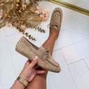 ANNE FRINGE SLIPPER AQ212 - BROWN