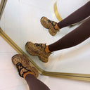 GLITTER SNEAKER 8-210 - LEOPARD