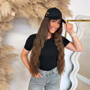 GUESS ELLA LOGO GABARGINE CAP AW5607COT01 - BLACKLOGO