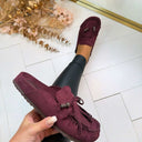 *SOLDES* MOCASSIN À FRANGES 9716 - ROUGE