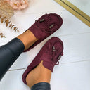 *SOLDES* MOCASSIN À FRANGES 9716 - ROUGE