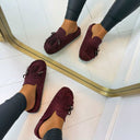 *SOLDES* MOCASSIN À FRANGES 9716 - ROUGE