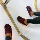 *SOLDES* MOCASSIN À FRANGES 9716 - ROUGE