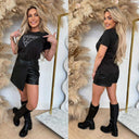 GUESS SS KRYSTAL TRIANGLE T-SHIRT W5BI18I3Z14