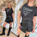 GUESS SS KRYSTAL TRIANGLE T-SHIRT W5BI18I3Z14