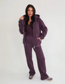 *SALE* UNIQUE THE LABEL NYLA WIDE LEG JOGGER - DEEP BERRY