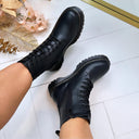 LEATHER LOOK VETERBOOT BS25A