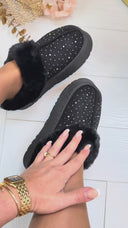 GLITTER PANTOFFEL X28-PL - BLACK
