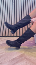 *SOLDES* BOTTINE DAIM BOUCLE 7699A - NOIR