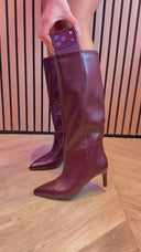 NINA LEATHER LOOK LAARS DES8582 - WINE/PU