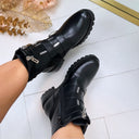 TRIPLE DOUBLE ZIP BOOT 12618-A210 - BLACK/SILVER