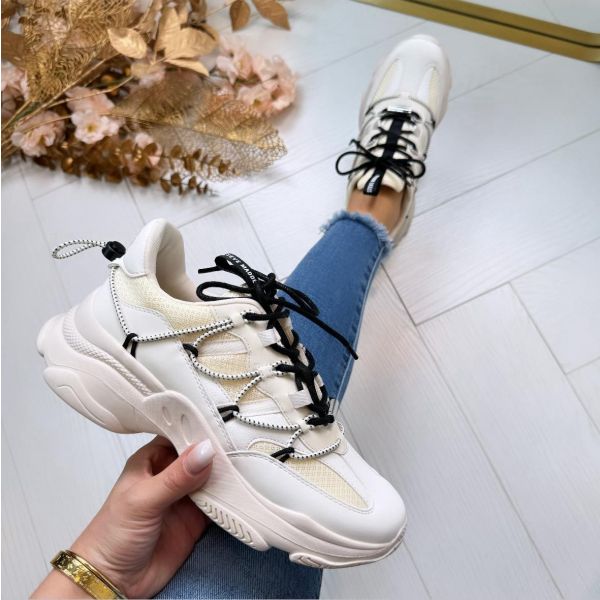 STEVE MADDEN SNEAKER MAGNETO-E 0119 OFFWHITE/BEIGE GREY