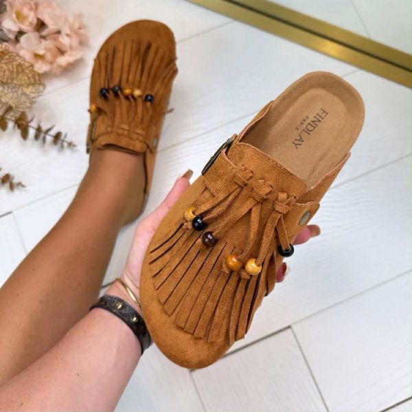 *SALE* KRAALTJES FRINGE INSTAPPER Y23-68 CAMEL