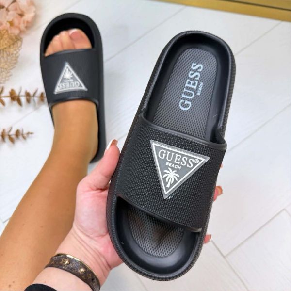 GUESS RUBBER SLIPPERS E6GZ19WG5X0 BLACK