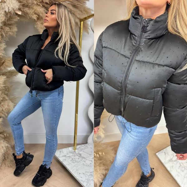 GUESS SPARKLE JACKET W5RL04WGVD2 BLACK