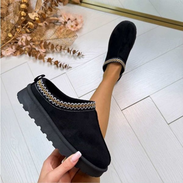 SUEDINE INSTAP PANTOFFEL S580 BLACK