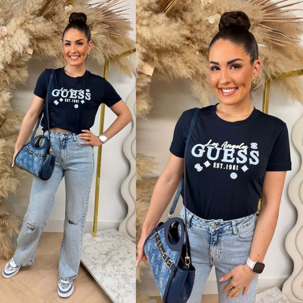 GUESS AGNESS TEE V6GI02K2963 A71W NAVY