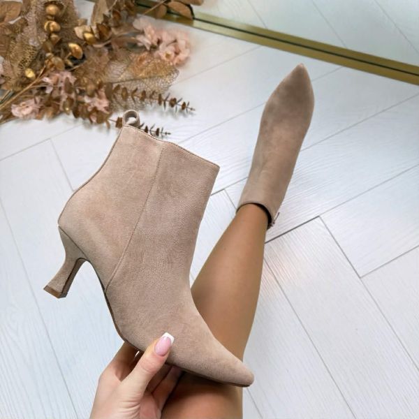 SUEDINE CUTE HEEL 00-017 KHAKI