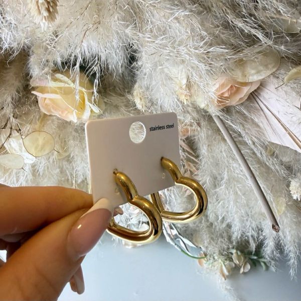 BIG HEART EARRING GOLD