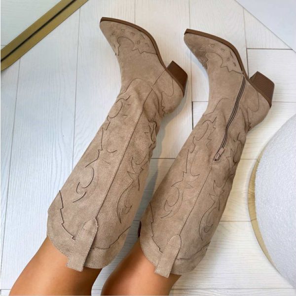 FLAMING SUEDE LAARS 7687A KHAKI