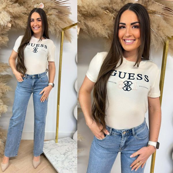 GUESS STEFFI CN SS T-SHIRT V6RI13KD772 G1O6 BEIGE