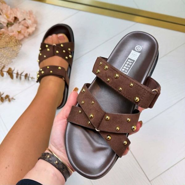 GOLDY SUEDINE SLIPPER MO3613 BROWN