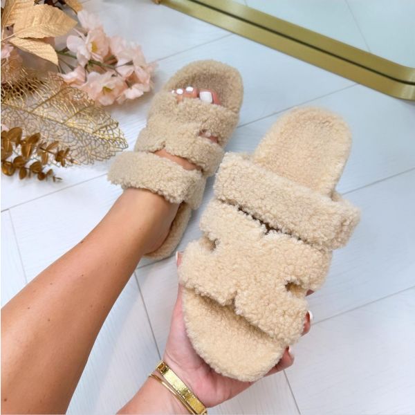 TEDDY PANTOFFEL CQ-002 BEIGE *WEB ONLY*