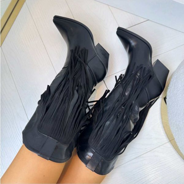 *SALE* NINA FRINGE LAARS 9257 BLACK