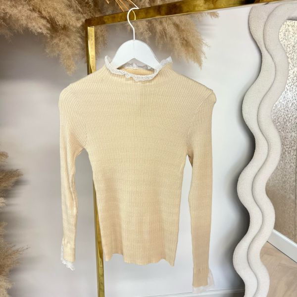 KILKY TOP MET LACE 9101 LIGHTBEIGE