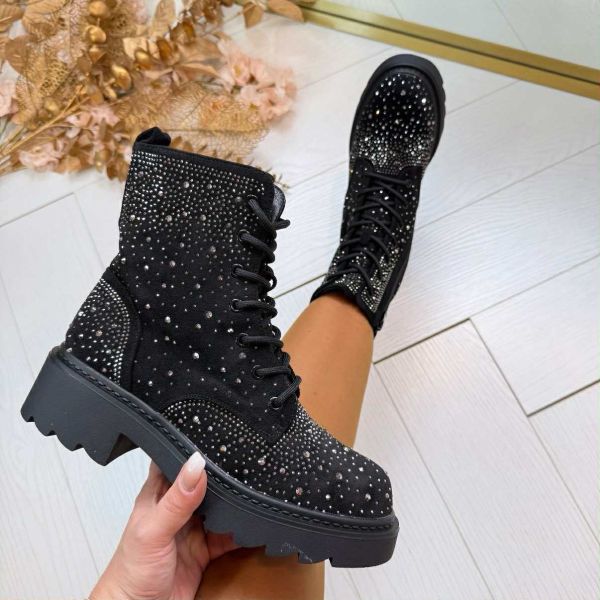 *SALE* SPARKLE VETER BOOT XJ-933 BLACK