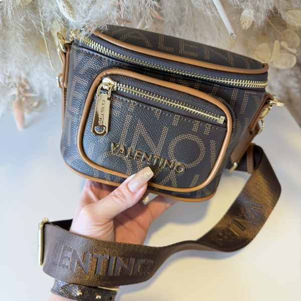 VALENTINO BAGS REGINA RE BELT BAG VBS9IS55 MORO/NATURALE