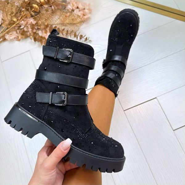 *SALE* GLAMOUR GESP BOOT XJ-937 BLACK