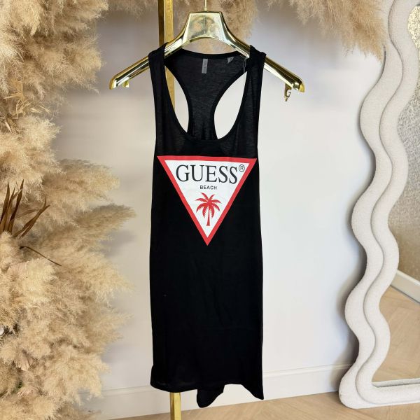 GUESS BEACH LOGO TANKTOP DRESS E3GP03JA914 JBLK