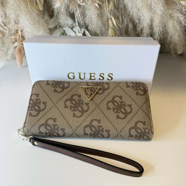 GUESS LAUREL II SLG WALLET SO7459146 LATTE LOGO/BROWN
