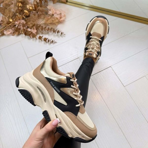 STEVE MADDEN PROGRESSIVE SNEAKER 0096 KHAKI/BLACK