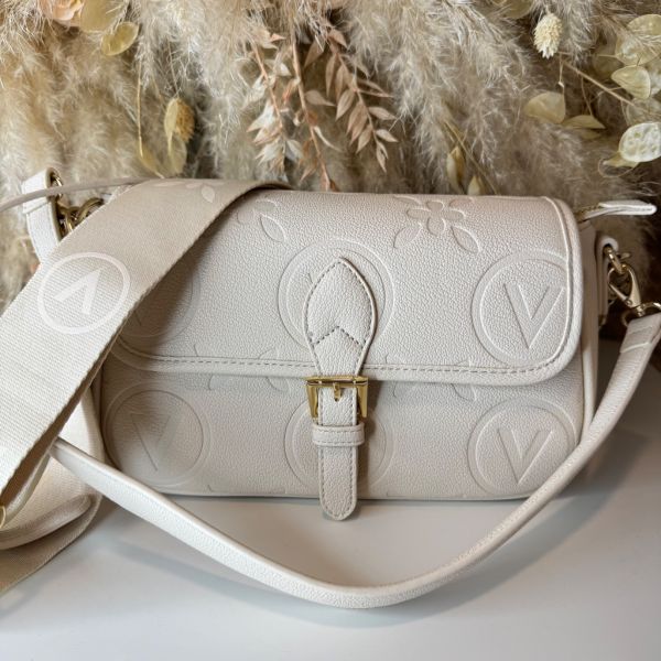 VALENTINO BAGS SAMBA RE FLAP BAG VBS8ZG09 ECRU