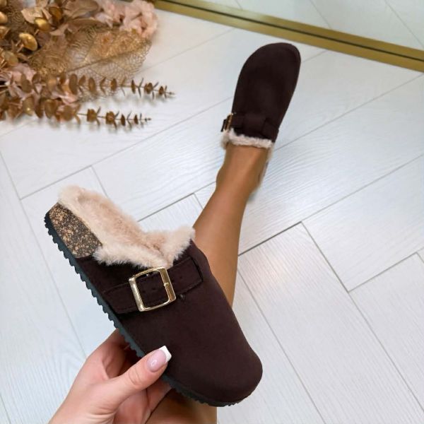 WINTER PANTOFFEL L-77 BROWN