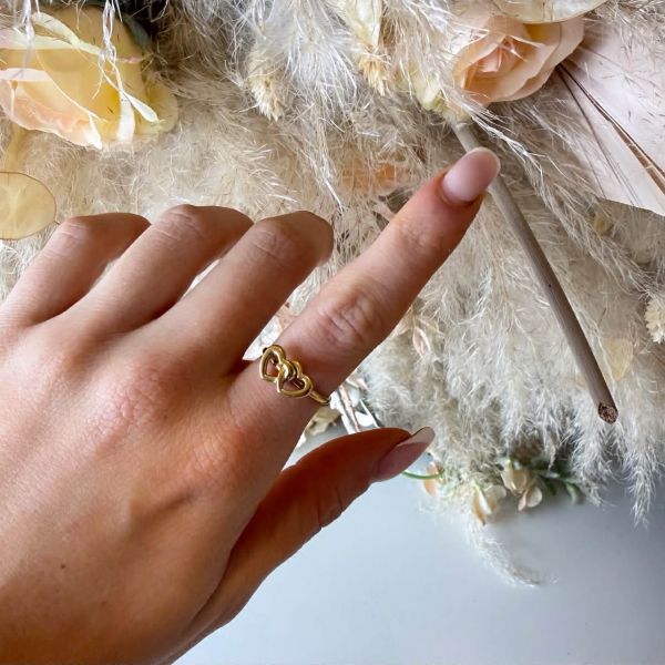 FOREVER HEART RING D1006 GOLD