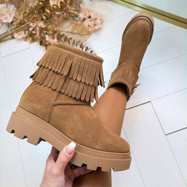 DWRS NAXOS FRINGE BOOT B4001-01 COGNAC