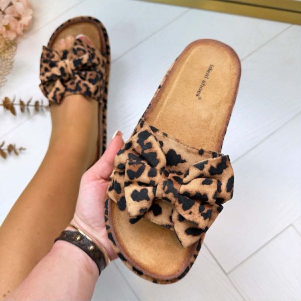 DUBBELE STRIK SLIPPER 3890 LEOPARD